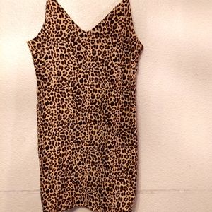 LA MIEL Leopard Print Mini Dress